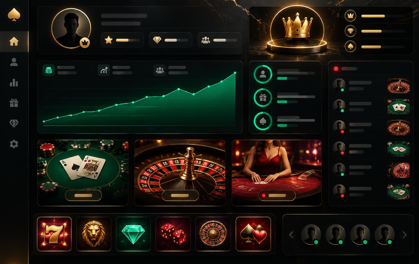 Online casino VIP and player retention dashboard